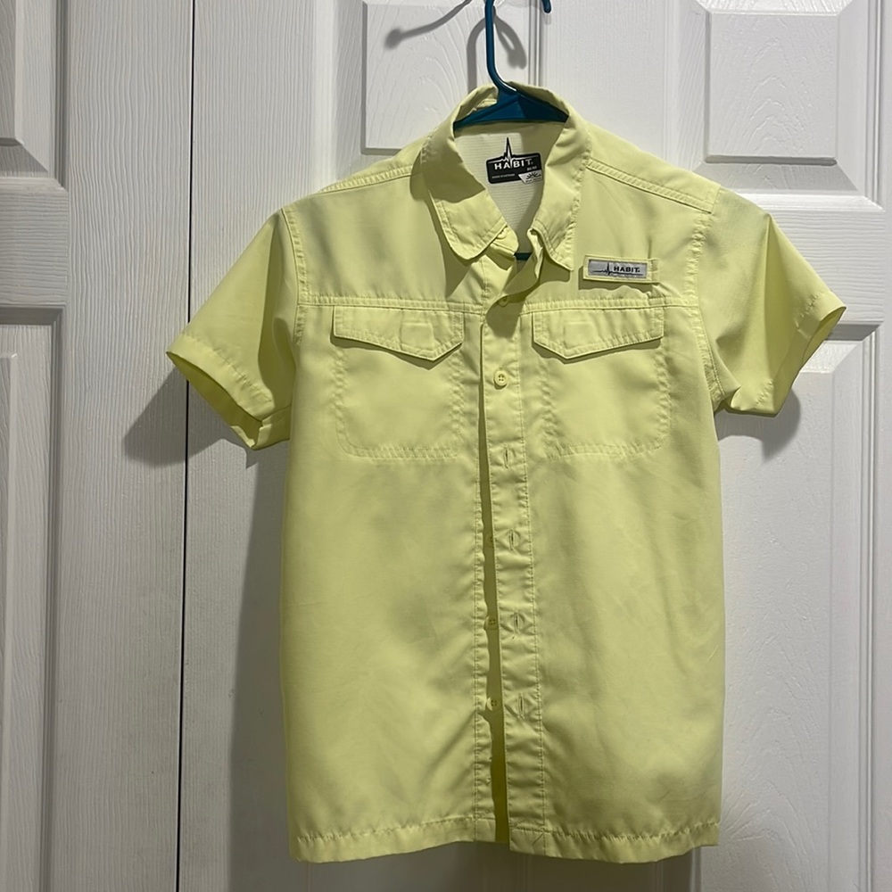 Habit Medium Yellow Fishing Shirt Polyester